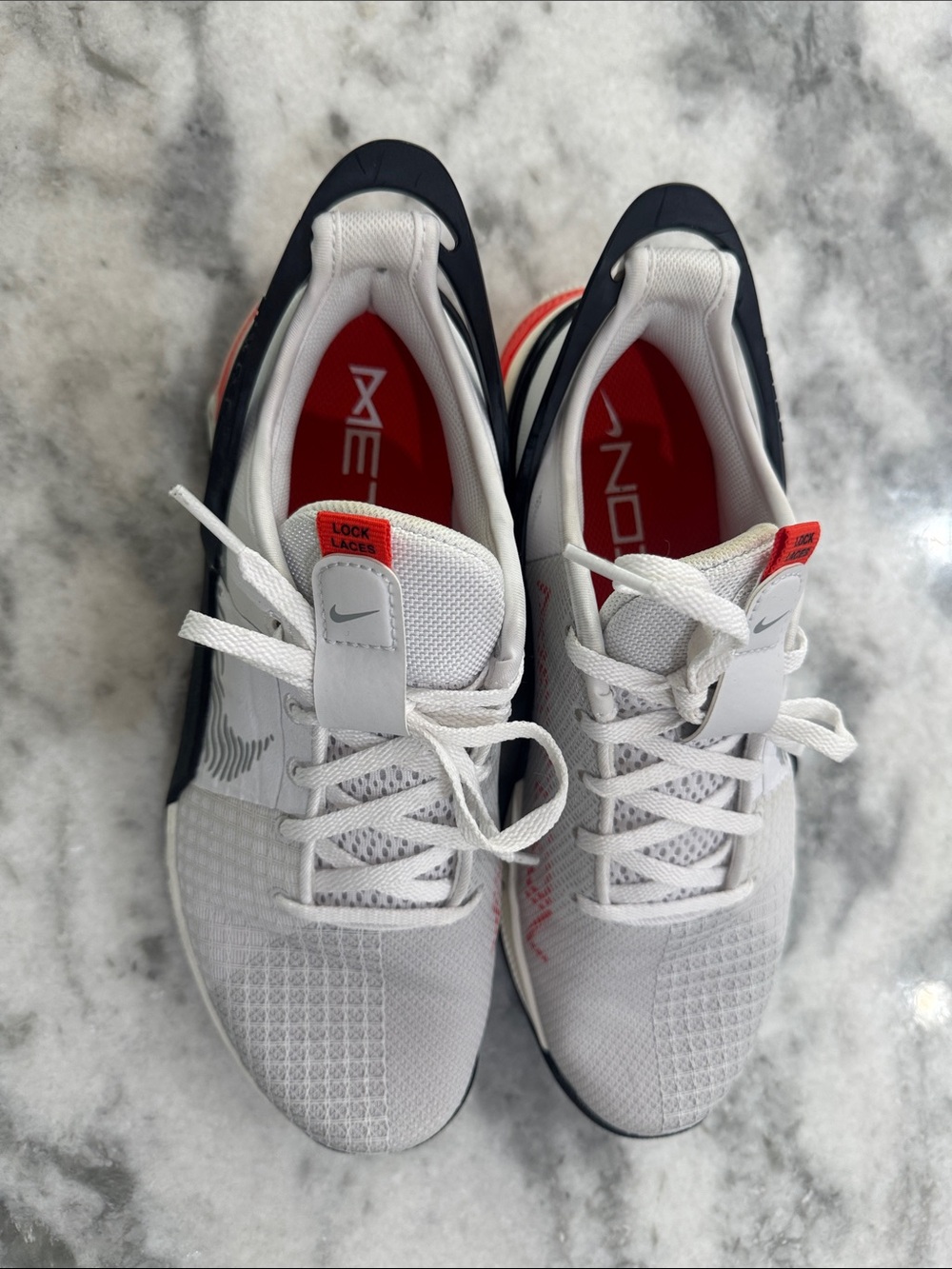 Nike Women’s Metcon’s White/Black/Red Low-Top Athletic Sneakers - Picture 2 of 6